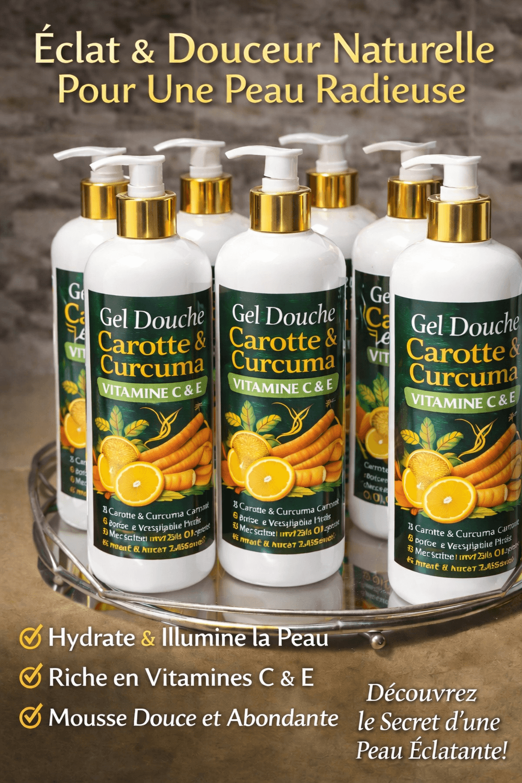 Gel de douche carotte-curcuma